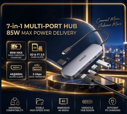 Anker USB C Hub 7-in-1 Multi-Port USB Adapter