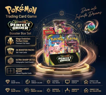 Pokemon TCG ME3 Perfect Order Booster Box Mega Evolution