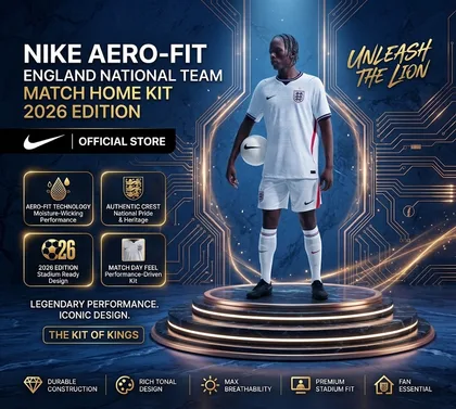 Nike Aero-FIT Men's England National Team 2026 Match Home Soccer Jersey - White