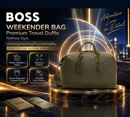 BOSS BY BECKHAM holdall with suede trims