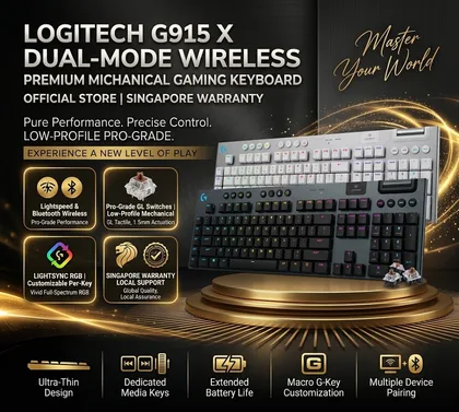 Logitech G915 X Lightspeed Bluetooth Wireless